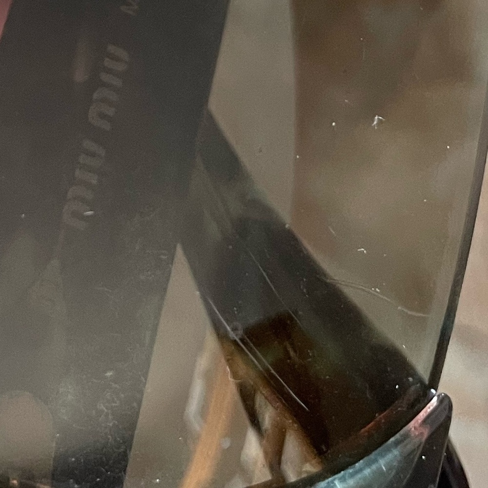 Miu Miu Women's Green Tortoise Shell Cut-Off Roun… - image 5